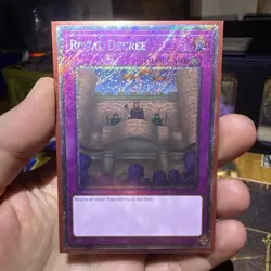Royal Decree RA04-EN113 1st Edition Platinum Secret Rare Yu Gi Oh! NM - Image 1