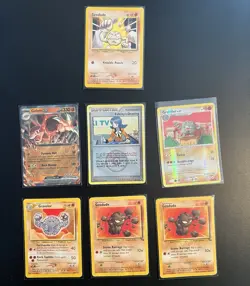 Pokemon TCG Card Lot (Golem, Graveler, Geodude & Felicity’s Drawing!) - Image 1