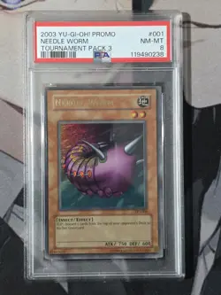 Yu-Gi-Oh - Needle Worm - TP3-001 Ultra Rare - Unlimited - PSA 8 - TCG - Image 1