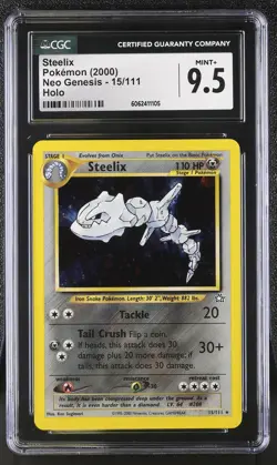CGC 9.5 MINT+ Steelix 2000 Neo Genesis 15/111 Holo Pokemon Card - Image 1