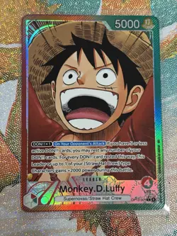 Monkey D. Luffy Trading Card One Piece TCG OP13-001 Leader Parallel NM - Image 1