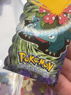 VENUSAUR Evolution POKEMON 03 of 12 Embossed 1999 Die Cut TOPPS Trading Card #03 - Image 2