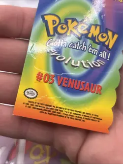 VENUSAUR Evolution POKEMON 03 of 12 Embossed 1999 Die Cut TOPPS Trading Card #03 - Image 5