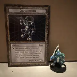 Yugioh Dungeon Dice Monsters DDM Crocozaurus Figure + Card B2-03 96KT - Image 1