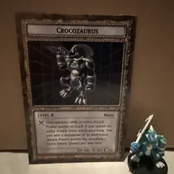 Yugioh Dungeon Dice Monsters DDM Crocozaurus Figure + Card B2-03 96KT - Image 3