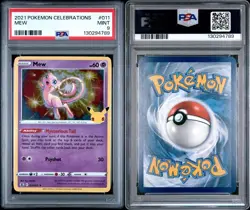 Pokemon TCG Mew Celebrations Holo Rare Card 011/025 PSA 9 - Image 1