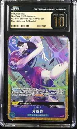 CGC PRISTINE 10 PERFUME FEMUR OP07-057 PREMIUM CARD COLL ONE PIECE JAPANESE E872 - Image 1