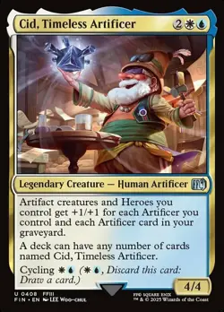 1x Cid, Timeless Artificer (VAR 408) MTG Final Fantasy NM Magic Regular - Image 1