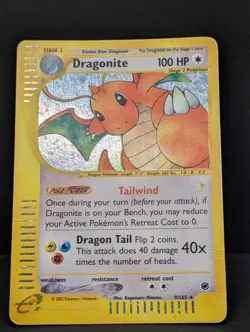 Dragonite 009/165 Expedition Base Set Holo Ultra Rare Pokemon TCG e-reader MP - Image 3