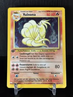 Pokemon Base Set 12/102 Ninetales Vulnona 1st Edition German - Image 1