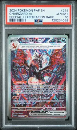 2024 POKEMON PAF EN SPECIAL ILLUSTRATION RARE CHARIZARD EX 234/091 PSA 10 - Image 1