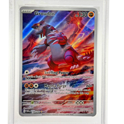 Pokemon TCG Groudon 2023 Pokemon Illustration Rare Paradox Rift 199/182 PSA 8 - Image 3
