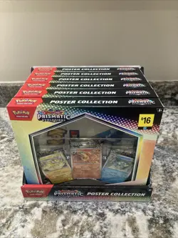 Pokemon TCG Prismatic Evolutions Poster Collection, 6 New Boxes with Display - Image 1