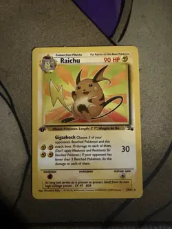 Raichu | 1st Edition | Fossil | 29/62 | NM-M | Pokemon | WotC - Image 2