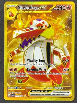 Pokemon Skeledirge ex Hyper Rare 272/193 PAL Paldea Evolved NM - Image 1