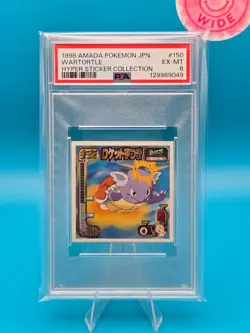 PSA 6 - 1998 AMADA POKEMON JAPANESE HYPER STICKER COLLECTION 150 WARTORTLE - Image 1