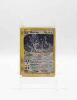 Pokemon AQUAPOLIS - #150/147 Nidoking Crystal - Holo - ENG - SWIRL - Damaged - Image 1