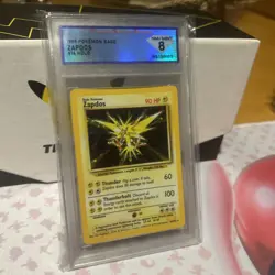G1N Zapdos Holo 16102 PSA 8 Pokmon 1999 Pokemon Game Base Set Fast Ship - Image 2