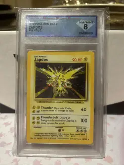 G1N Zapdos Holo 16102 PSA 8 Pokmon 1999 Pokemon Game Base Set Fast Ship - Image 4