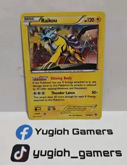 POKEMON RAIKOU 55/162 XY BREAKTHROUGH HOLO LIGHT PLAYED - Image 1