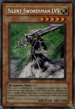 Silent Swordsman LV5 Ltd Ed Secret EEN-ENSE4 Yu-Gi-Oh! - Image 1