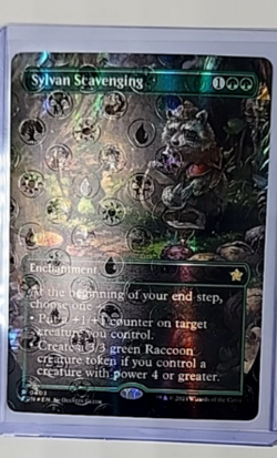 MTG Magic The Gathering Foundations Borderless Mana Foil #403 Sylvan Scavenging - Image 1