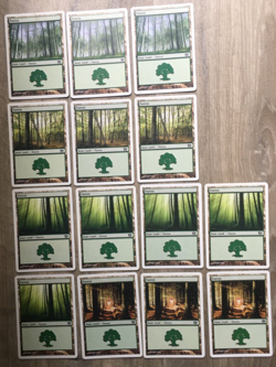MAGIC THE GATHERING CARDS LOT x14 LANDS FOREST 8th & 9th EDITION MTG 2003 - Image 1