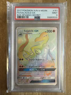 Pokemon TCG Salazzle GX Burning Shadows 151/147 Holo Secret Rare PSA 9 - Image 1
