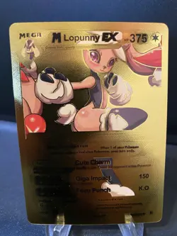 Lopunny EX Gold Foil Fan Art Pokemon Card Giga Impact - Image 1