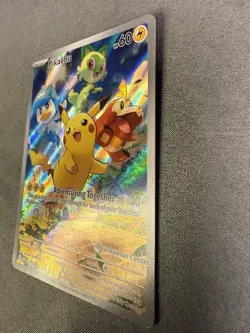 Pikachu 027 POKEMON CENTER STAMPED PROMO Scarlet & Violet HOLO NM Pokemon Card - Image 3