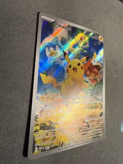 Pikachu 027 POKEMON CENTER STAMPED PROMO Scarlet & Violet HOLO NM Pokemon Card - Image 4