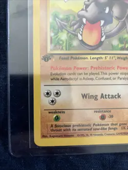 🐚Pokemon TCG Aerodactyl Fossil 1st Ed 16/62 Regular 1999-2000 Wizards Lp - Image 2