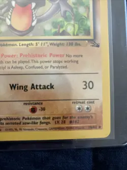 🐚Pokemon TCG Aerodactyl Fossil 1st Ed 16/62 Regular 1999-2000 Wizards Lp - Image 3