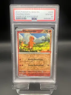 2023 Pokemon Mew EN-151 Gamestop Exclusive #004 Charmander PSA 10 GEM MINT! - Image 1