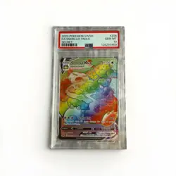 Pokemon TCG Snorlax VMAX Holo Rainbow Rare Card Sword & Shield 206/202 PSA 10 - Image 1