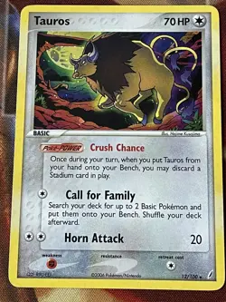 Pokemon - 1x Tauros 12/100 - HOLO EX Crystal Guardians NM - Image 1