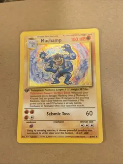 Machamp 8/102 Pokemon Card 1st Edition Base Set Holo WOTC 1999 HP Rare - Image 2