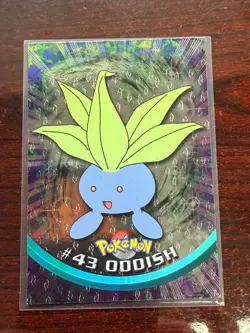 Topps Pokemon #43 Oddish HOLO/FOIL CARD - TV Animation Edition, 1999 - Image 1