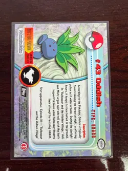 Topps Pokemon #43 Oddish HOLO/FOIL CARD - TV Animation Edition, 1999 - Image 3