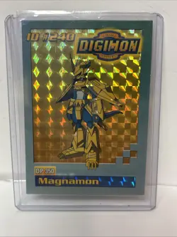 DP 350 Magnamon ID# 240 Bandai Digimon Card 1999 Foil - Image 1