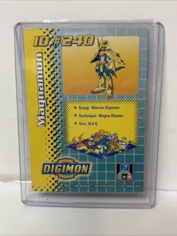DP 350 Magnamon ID# 240 Bandai Digimon Card 1999 Foil - Image 2