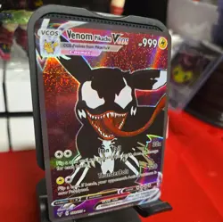 Pikachu Venom Marvel/Pokemon Card VMAX GX EX GX ACG Holo Cosplay - Image 2