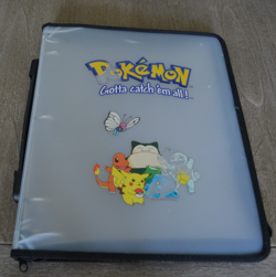 Pokemon Zip Binder Vintage Silver 3-Ring Trading Card Album 1999 Toysite - Image 1