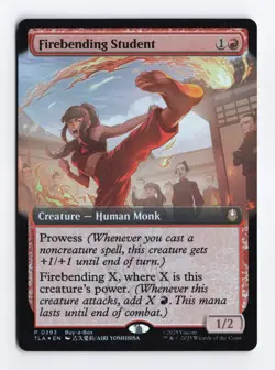 Firebending Student Extended Art #393 FOIL Buy-a-Box Promo MTG Avatar TLA - Image 1