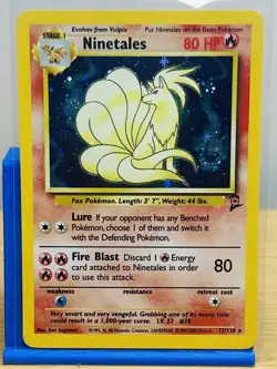 Ninetales 13/130 Pokemon Card TCG Base Set 2 Holo MP - Image 1