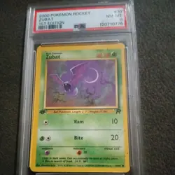 2000 POKEMON ROCKET 1ST EDITION #70 ZUBAT PSA 8 - Image 1