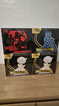 Set Of 1 Destined Rivals & 3 Mega Evolutions ETB Pokemon Elite Trainer Boxes New - Image 1
