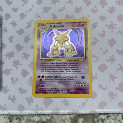 Alakazam Holo #1/102 - Unlimited Base Set - Vintage Pokemon - Image 1