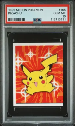 PSA 10 GEM MINT 1999 MERLIN POKEMON 165 PIKACHU - Image 1