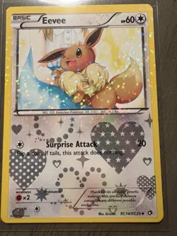 Eevee RC14/RC25 Legendary Treasures: Radiant Collection Holo Pokemon Card TCG LP - Image 3